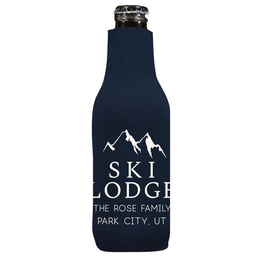 Mountain Ski Lodge Bottle Huggers